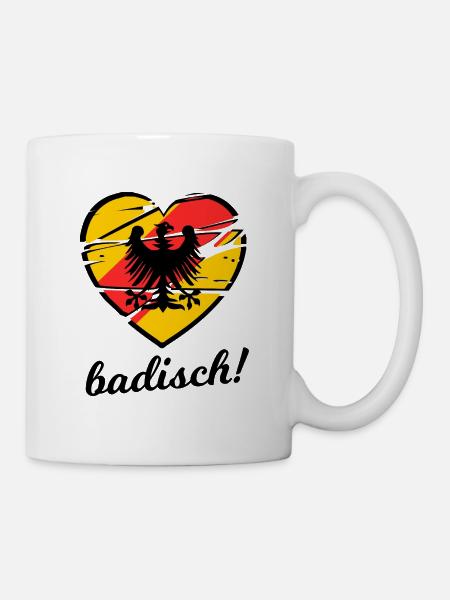 Ein Herz für Badische - Tasse - Weiß