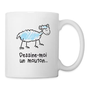 Dessine moi un mouton (Tshirt clair) - Mug blanc - blanc - Droite