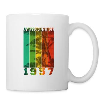 Génial depuis 1957 - Mug blanc - blanc - Droite