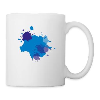 Splashes of color blue - Mug - white - Right