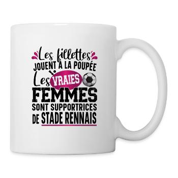 Stade Rennais Supportrice Football Cadeau Femme - Mug blanc - blanc - Droite