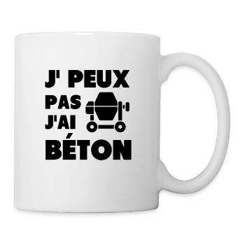t-shirt humour maçon jai béton cadeau homme - Mug blanc - blanc - Droite