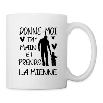 Donne moi ta main et prends la mienne - Mug blanc - blanc - Droite