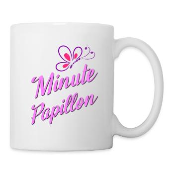 minute papillon - Mug blanc - blanc - Droite
