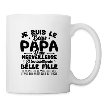 Je suis le beau papa d'une meilleure belle fille - Mug blanc - blanc - Droite