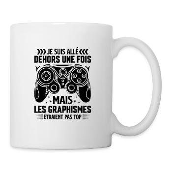 Humour cadeau console graphisme jeux vidéo - Mug blanc - blanc - Droite