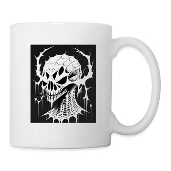 Grindcore Occult Horror Skull Art Death Metal Thra - Mug - white - Right