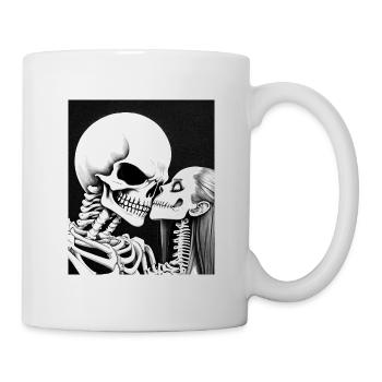 Grindcore Occult Horror Skull Couple Art Death Me - Tasse - Weiß - Rechts