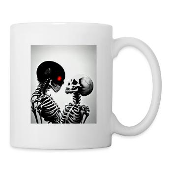 Grindcore Occult Horror Skull Couple Art Death Me - Tasse - Weiß - Rechts