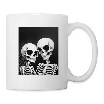 Grindcore Occult Horror Skull Couple Art Death Me - Tasse - Weiß - Rechts