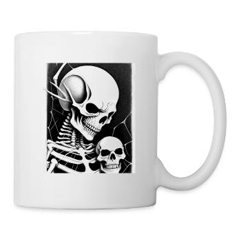 Grindcore Occult Horror Skull Couple Art Death Me - Tasse - Weiß - Rechts