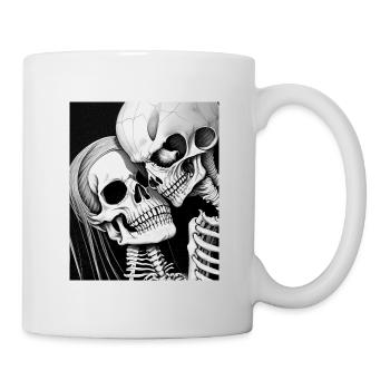 Grindcore Occult Horror Skull Couple Art Death Me - Tasse - Weiß - Rechts