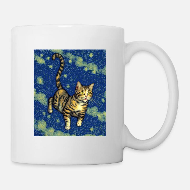 Surreal Impressionistic Cat Impressionism Cats Pa - Mug - white