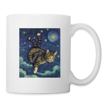 Surrealer Impressionismus Katzenimpressionismus Katzen Pa - Tasse - Weiß - Rechts
