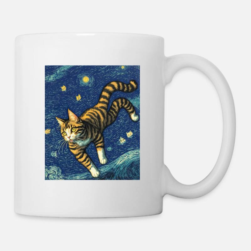 Surreal Impressionistic Cat Impressionism Cats Pa - Mug - white