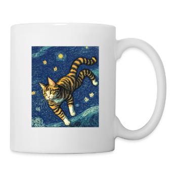 Surrealer Impressionismus Katzenimpressionismus Katzen Pa - Tasse - Weiß - Rechts