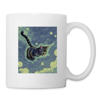 Surrealer Impressionismus Katzenimpressionismus Katzen Pa - Tasse - Weiß - Rechts