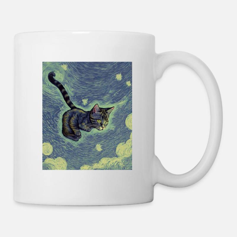 Surreal Impressionistic Cat Impressionism Cats Pa - Mug - white