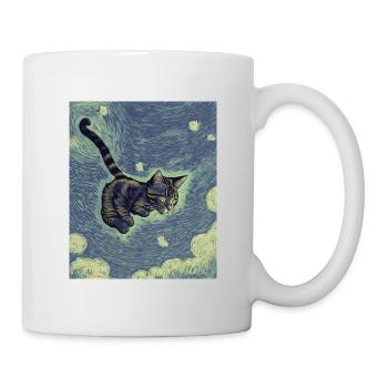 Surrealer Impressionismus Katzenimpressionismus Katzen Pa - Tasse - Weiß - Rechts