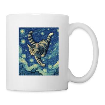 Surrealer Impressionismus Katzenimpressionismus Katzen Pa - Tasse - Weiß - Rechts