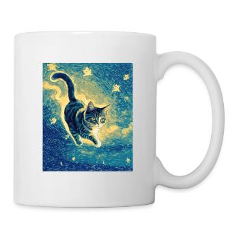 Surreal Impressionistic Cat Impressionism Cats Ar - Mug - white - Right
