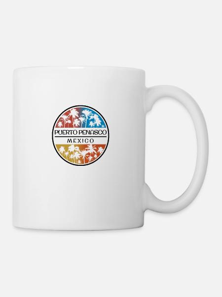 Puerto Penasco Rocky Point Mexico Palmier - Mug blanc - blanc
