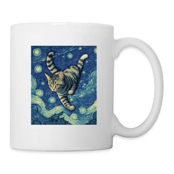 Surreal Impressionistic Cat Impressionism Cats Ar - Mug - white - Right