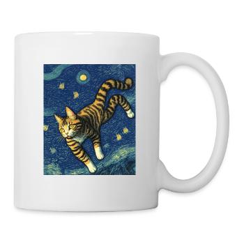 Surreale impressionistische Katze Impressionismus Katzen Ar - Tasse - Weiß - Rechts