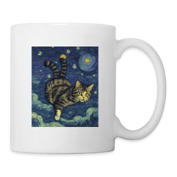 Surreale impressionistische Katze Impressionismus Katzen Ar - Tasse - Weiß - Rechts