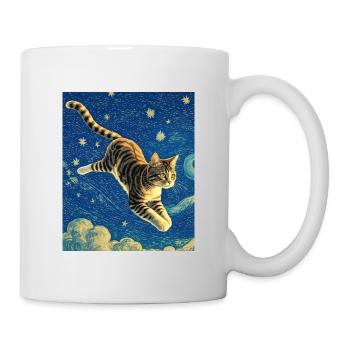 Surreale impressionistische Katze Impressionismus Katzen Ar - Tasse - Weiß - Rechts