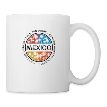 Mexiko Palme Stilvolles Urlaubssouvenir - Tasse - Weiß - Rechts