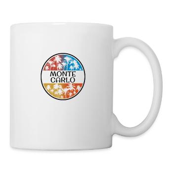 Monte Carlo Palm Tree Souvenir de vacances élégant - Mug blanc - blanc - Droite