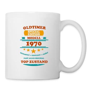 Oldtimer Retro 1970 - Tasse - Weiß - Rechts