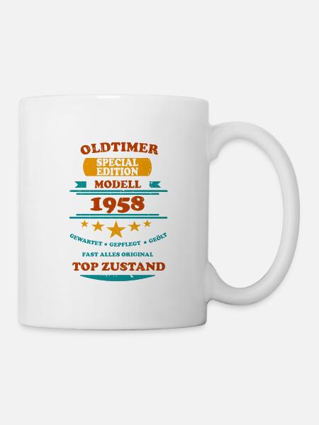Oldtimer Retro 1958 - Tasse - Weiß