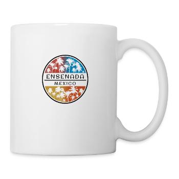 Ensenada Mexico Palm Tree Stylish Vacation - Mug - white - Right