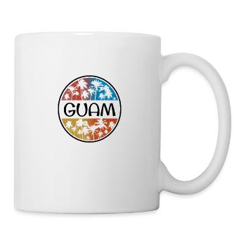 Guam Palme Stilvolles Urlaubssouvenir - Tasse - Weiß - Rechts