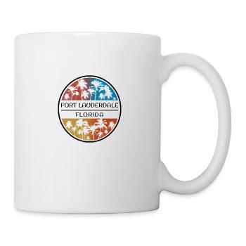 Fort Lauderdale Florida Palm Tree Élégant - Mug blanc - blanc - Droite