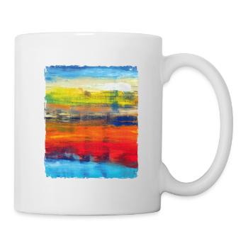 SUMMER DANCE, Sunset, Abstract Art - Mug - white - Right
