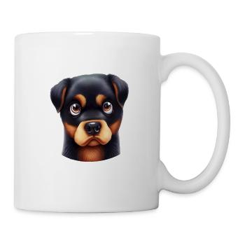 Charmanter Rottweiler-Blick - Tasse - Weiß - Rechts