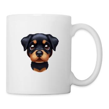 Adorable Rottweiler Art - Mug blanc - blanc - Droite