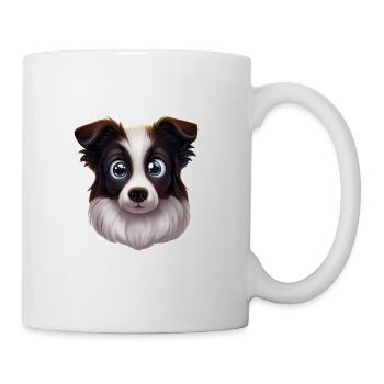 Intelligentes Border Collie Profil - Tasse - Weiß - Rechts