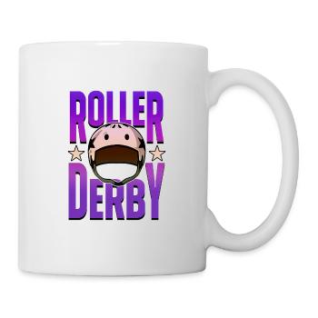ROLLER DERBY - Mug blanc - blanc - Droite