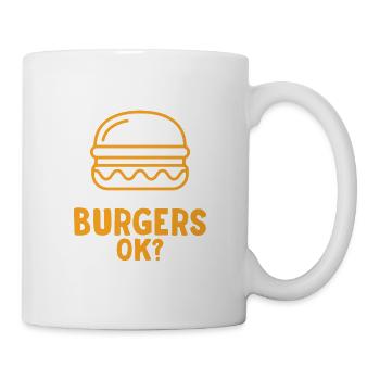Burger Fan Fast food Liebhaber Pommes - Tasse - Weiß - Rechts