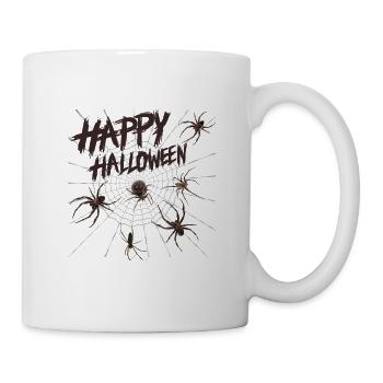 Happy Halloween Spinnen - Tasse - Weiß - Rechts