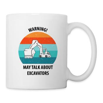 Excavatrice Excavatrice Conducteur Excavatrice Camion - Mug blanc - blanc - Droite