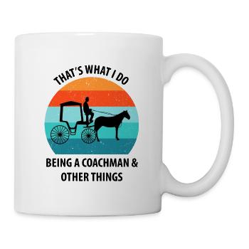 Coachman Carriage Horse-drawn carriage Carriage - Mug - white - Right