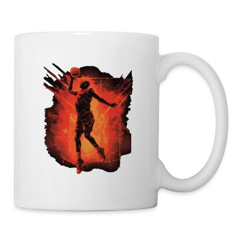Basketballspieler Design für Sport Fans Basketball - Tasse - Weiß - Rechts
