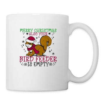 Merry Christmas Squirrel Humor Funny Witty - Mug - white - Right