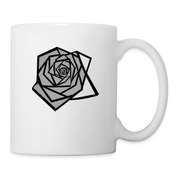 Rose - Tasse - Weiß - Rechts