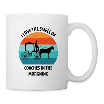 Calèche de cocher Calèche tirée par des chevaux Calèche - Mug blanc - blanc - Droite